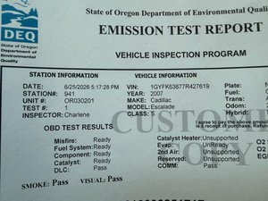 Oregon DEQ emissions